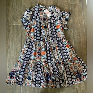 XL Dress flutter sleeves, beautiful print